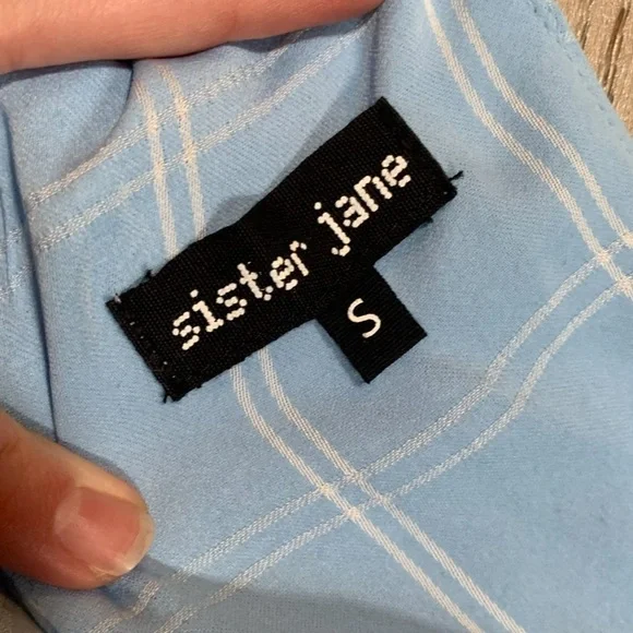 Sister Jane Sky Blue Checkered Dress - Picture 3 of 5